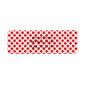Red Polka Dot Pattern Etiket (Voorkant)