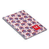 Red Polka Dot Pattern | Jouw naam toevoegen Notitieboek (Rechterzijde)