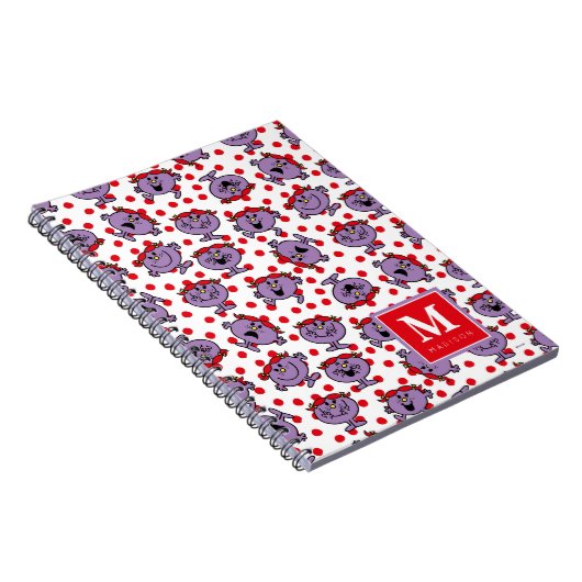 Red Polka Dot Pattern | Jouw naam toevoegen Notitieboek (Rechterzijde)