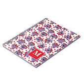 Red Polka Dot Pattern | Jouw naam toevoegen Notitieboek (Linkerzijde)