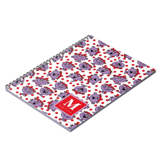 Red Polka Dot Pattern | Jouw naam toevoegen Notitieboek (Linkerzijde)
