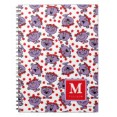 Red Polka Dot Pattern | Jouw naam toevoegen Notitieboek (Voorkant)