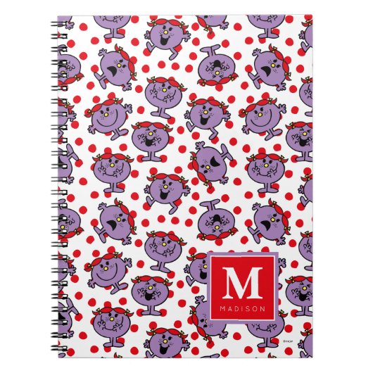 Red Polka Dot Pattern | Jouw naam toevoegen Notitieboek (Voorkant)