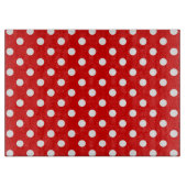 Red Polka Dot Pattern Snijplank (Voorkant)