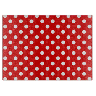 Red Polka Dot Pattern Snijplank