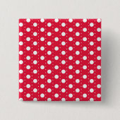 Red Polka Dot Pattern Vierkante Button 5,1 Cm (Voorkant)