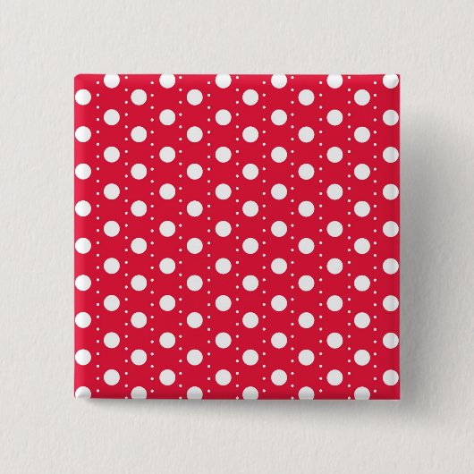 Red Polka Dot Pattern Vierkante Button 5,1 Cm (Voorkant)