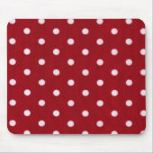 Red Polka Dot Print Muismat (Voorkant)