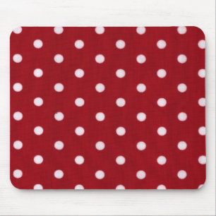 Red Polka Dot Print Muismat