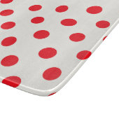 Red Polka Dot Retro Design Snijplank (Hoek)