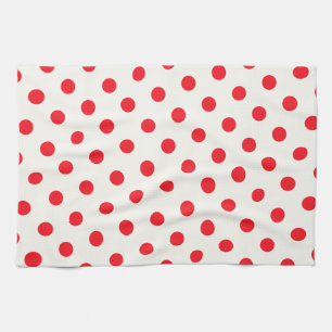 Red Polka Dot Retro Design Theedoek
