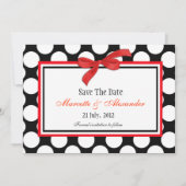 Red Polka Dot Save the Date (Voorkant)