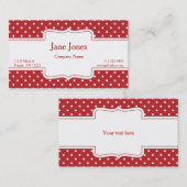Red Polka Dot Visitekaartje (Voorkant / Achterkant)