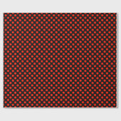 Red Polka Dot Wrapping Paper Cadeaupapier (Vlak)