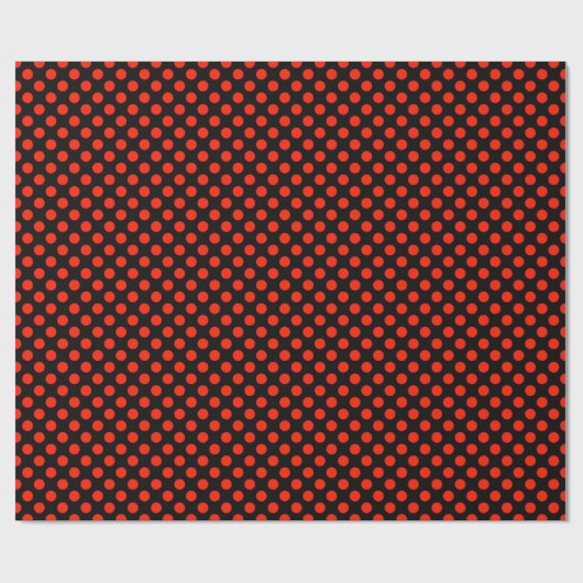 Red Polka Dot Wrapping Paper Cadeaupapier (Vlak)