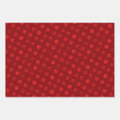 Red Polka Dots Abstract Modern Elegant Kerstmis Inpakpapier Vel (Voorkant 3)