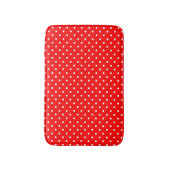 Red Polka Dots Bath Mat (Voorkant Verticaal)