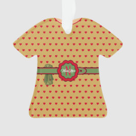 Red Polka Dots Beloofd Golden Figurine Kerstmis Ornament