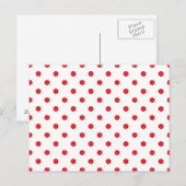 Red Polka Dots Briefkaart (Voorkant / Achterkant)