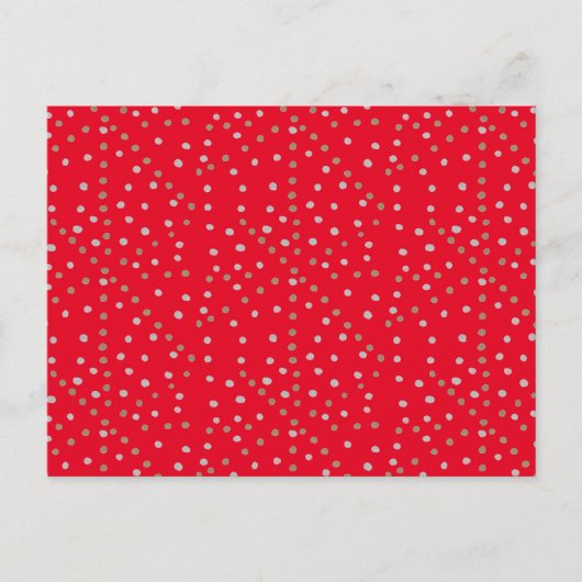 Red Polka Dots Briefkaart (Voorkant)