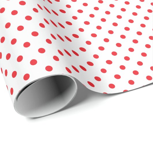 Red Polka Dots Cadeaupapier (Rol Hoek)