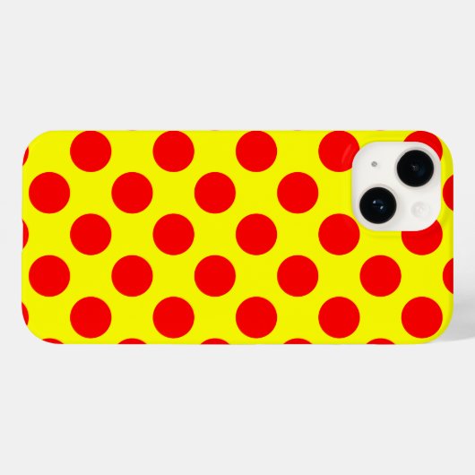 Red Polka Dots Case-Mate iPhone Case (Achterkant (horizontaal))