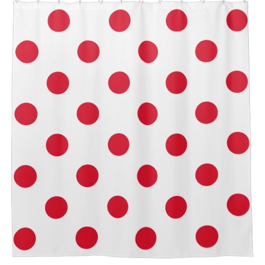 Red Polka Dots Douchegordijn (Voorkant)