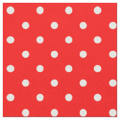 Red Polka Dots Fabric Stof (Close Up)