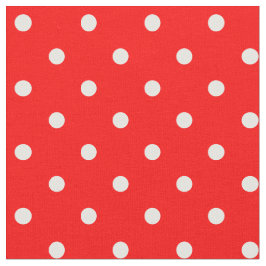 Red Polka Dots Fabric Stof