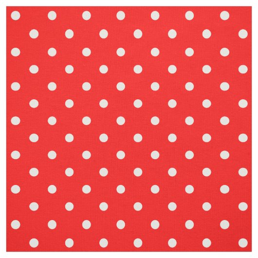 Red Polka Dots Fabric Stof (Swatch)