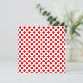 Red Polka Dots Kaart (Staand voorkant)