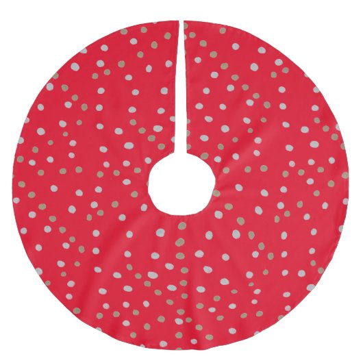Red Polka Dots Kerstboom Rok (Voorkant)