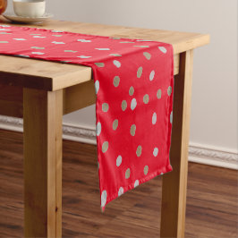 Red Polka Dots Korte Tafelloper