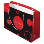 Red Polka Dots Large Gift Bag Groot Cadeauzakje (Achterkant Gekanteld)
