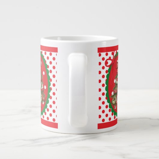 Red Polka Dots Mug Grote Koffiekop (Achterkant)