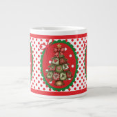 Red Polka Dots Mug Grote Koffiekop (Voorkant)