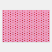 Red Polka Dots on Pink Inpakpapier Vel (Voorkant)
