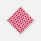 Red Polka Dots on Pink Servet (Hoek)