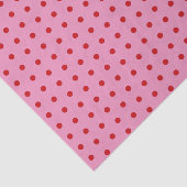Red Polka Dots on Pink Tissuepapier (Detail)