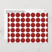 Red Polka Dots on White Briefkaart (Voorkant / Achterkant)