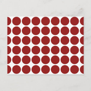 Red Polka Dots on White Briefkaart