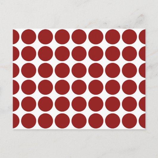 Red Polka Dots on White Briefkaart (Voorkant)