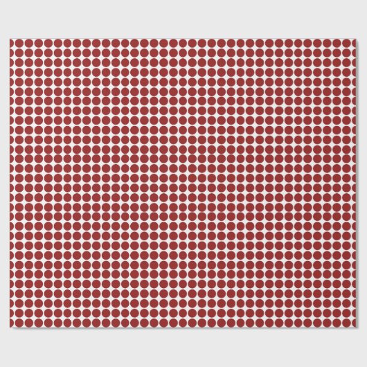 Red Polka Dots on White Cadeaupapier (Vlak)