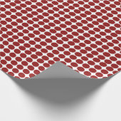Red Polka Dots on White Cadeaupapier (Hoek)
