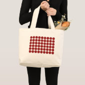 Red Polka Dots on White Grote Tote Bag (Voorkant (product))