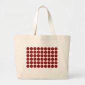 Red Polka Dots on White Grote Tote Bag (Voorkant)