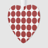 Red Polka Dots on White Ornament (voorkant)
