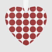 Red Polka Dots on White Ornament (voorkant)