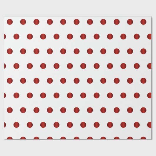 Red Polka Dots Pattern Cadeaupapier (Vlak)