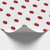 Red Polka Dots Pattern Cadeaupapier (Hoek)